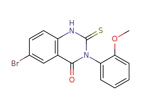 Molecular Structure of 18009-13-7 (4(1H)-Quinazolinone,
6-bromo-2,3-dihydro-3-(2-methoxyphenyl)-2-thioxo-)