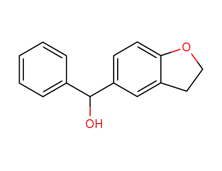 Molecular Structure of 81390-92-3 (5-Benzofuranmethanol, 2,3-dihydro-a-phenyl-)