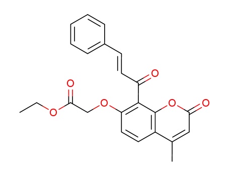 {4-Methyl-2-oxo-8-[(E)-(3-phenyl-acryloyl)]-2H-chromen-7-yloxy}-acetic acid ethyl ester