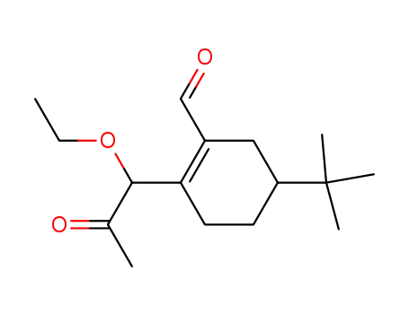 5-(1,1-dimethylethyl)-2-(α-ethoxy-β-oxopropyl)cyclohex-1-ene-1-carboxaldehyde