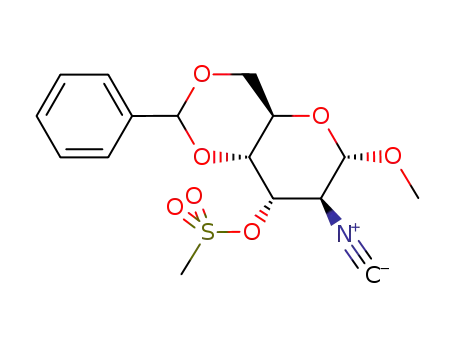 methyl 4,6-O-benzylidene-2-deoxy-2-isocyano-3-O-mesyl-α-D-altropyranoside