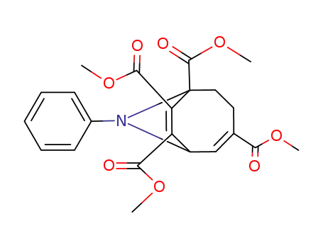 Molecular Structure of 85111-43-9 (9-Phenyl-9-azabicyclo<4.2.1>nona-4,7-dien-1,4,7,8-tetracarbonsaeure-tetramethylester)