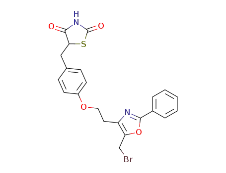 2,4-Thiazolidinedione,
5-[[4-[2-[5-(bromomethyl)-2-phenyl-4-oxazolyl]ethoxy]phenyl]methyl]-