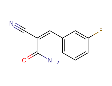 Molecular Structure of 100908-62-1 (2-Cyano-3-(m-fluorophenyl)acrylamide)