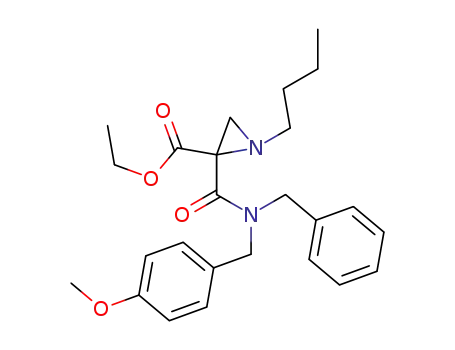 1-butyl-2-(ethoxycarbonyl)-N-benzyl-N-(p-methoxybenzyl)aziridine-2-carboxamide