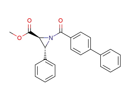 Molecular Structure of 129939-58-8 ((2S,3R)-1-(Biphenyl-4-carbonyl)-3-phenyl-aziridine-2-carboxylic acid methyl ester)