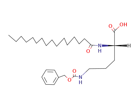 Molecular Structure of 76314-97-1 (Nα-Hexadecanoyl-Nδ-benzyloxycarbonyl-L-ornithin)