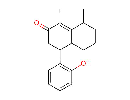 2(3H)-Naphthalenone,
4,4a,5,6,7,8-hexahydro-4-(2-hydroxyphenyl)-1,8-dimethyl-