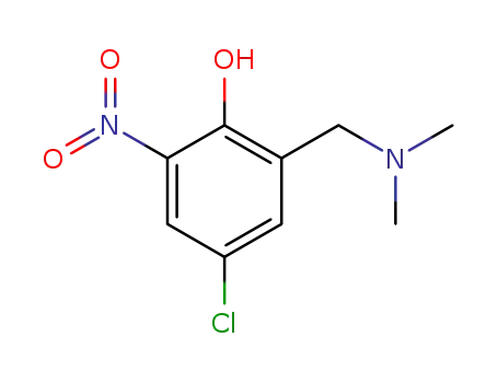Molecular Structure of 157831-66-8 (4-chloro-6-(dimethylaminomethyl)-2-nitrophenol)