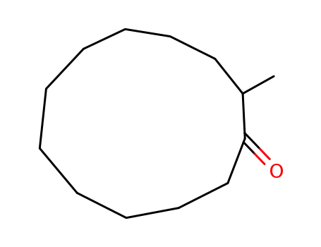 Molecular Structure of 16837-94-8 (2-Methylcyclododecane-1-one)