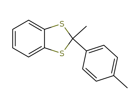 Molecular Structure of 89572-11-2 (1,3-Benzodithiole, 2-methyl-2-(4-methylphenyl)-)