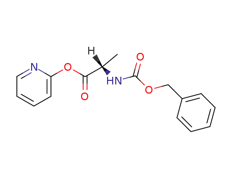 Molecular Structure of 54043-11-7 (L-Alanine, N-[(phenylmethoxy)carbonyl]-, 2-pyridinyl ester)