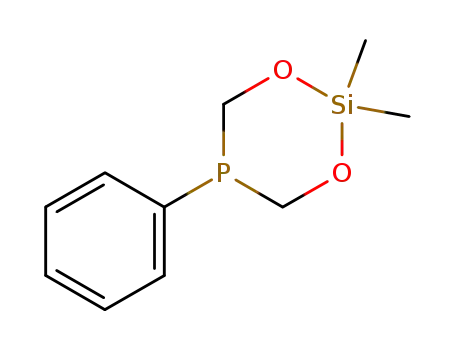 Molecular Structure of 71787-50-3 (1,3-Dioxa-5-phospha-2-silacyclohexane, 2,2-dimethyl-5-phenyl-)