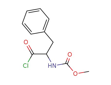 Molecular Structure of 100160-67-6 ((1-Chlorocarbonyl-2-phenyl-ethyl)-carbamic acid methyl ester)