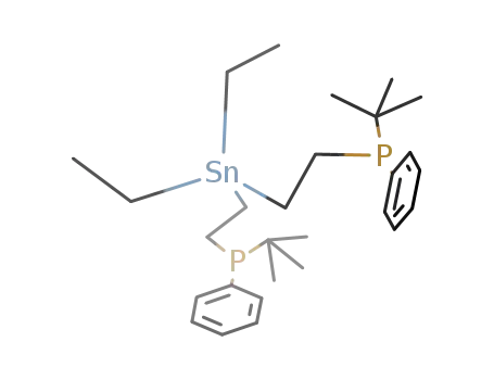 Molecular Structure of 88721-27-1 (Phosphine,
[(diethylstannylene)di-2,1-ethanediyl]bis[(1,1-dimethylethyl)phenyl-)
