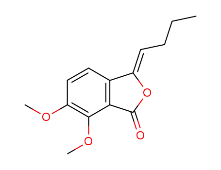 Molecular Structure of 138350-80-8 (1(3H)-Isobenzofuranone, 3-butylidene-6,7-dimethoxy-, (Z)-)