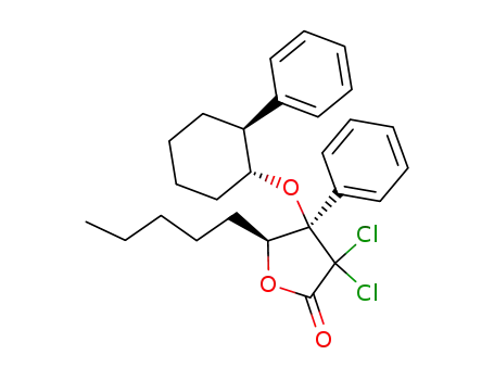 (4R,5S)-3,3-Dichloro-5-pentyl-4-phenyl-4-<((1R,2S)-2-phenylcyclohexyl)oxy>dihydro-2(3H)-furanone
