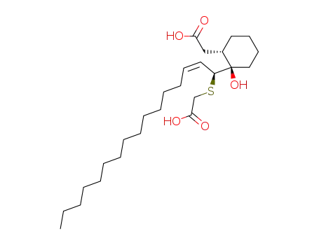 [(1S,2R)-2-((Z)-(S)-1-Carboxymethylsulfanyl-hexadec-2-enyl)-2-hydroxy-cyclohexyl]-acetic acid