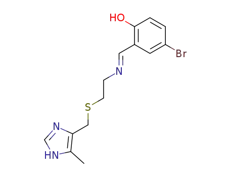 4-Bromo-2-{[(E)-2-(5-methyl-1H-imidazol-4-ylmethylsulfanyl)-ethylimino]-methyl}-phenol