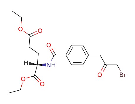 Molecular Structure of 85828-53-1 (diethyl N-<p-(1-bromo-2-oxopropyl)benzoyl>-L-glutamate)