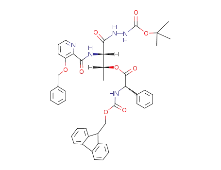Molecular Structure of 102410-54-8 (Pic(3-OBzl)-Thr(Fmoc-Phg-)-NHNH-Boc)