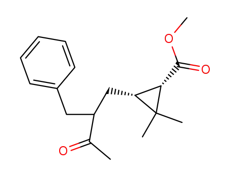 (1S,3R)-3-(2-Benzyl-3-oxo-butyl)-2,2-dimethyl-cyclopropanecarboxylic acid methyl ester