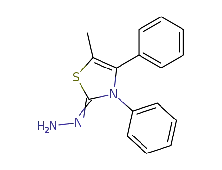 Molecular Structure of 68746-10-1 (2(3H)-Thiazolone, 5-methyl-3,4-diphenyl-, hydrazone)