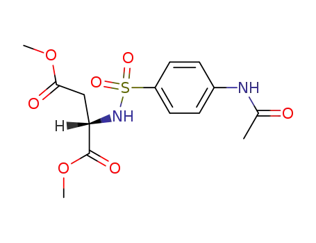 Molecular Structure of 98210-34-5 (L-Aspartic acid, N-[[4-(acetylamino)phenyl]sulfonyl]-, dimethyl ester)