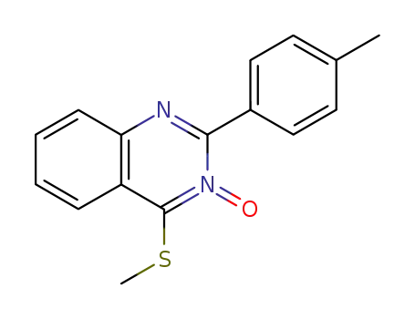 Molecular Structure of 113760-18-2 (Quinazoline, 2-(4-methylphenyl)-4-(methylthio)-, 3-oxide)
