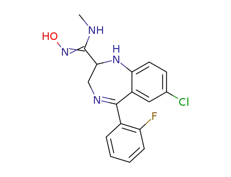 7-chloro-5-(2-fluorophenyl)-2,3-dihydro-1H-1,4-benzodiazepine-2-N'-hydroxy-N-methylcarboximidamide
