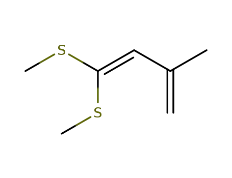 Molecular Structure of 67945-63-5 (1,3-Butadiene, 3-methyl-1,1-bis(methylthio)-)