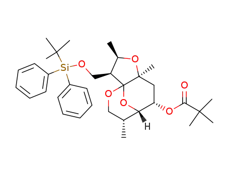 1,7:6,9-dianhydro-8-<(tert-butyldiphenylsilyloxy)methyl>-2,5,8,10-tetradeoxy-2-methyl-6-C-methyl-α-D-threo-D-ido-7-decoulo-7,3-pyranose pivaloate