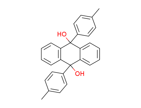 Molecular Structure of 113096-95-0 (9,10-Anthracenediol, 9,10-dihydro-9,10-bis(4-methylphenyl)-)