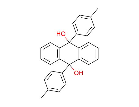 Molecular Structure of 113096-95-0 (9,10-Anthracenediol, 9,10-dihydro-9,10-bis(4-methylphenyl)-)