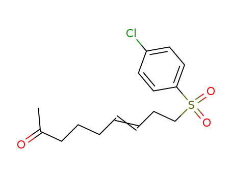 Molecular Structure of 114092-07-8 (6-Nonen-2-one, 9-[(4-chlorophenyl)sulfonyl]-, (Z)-)