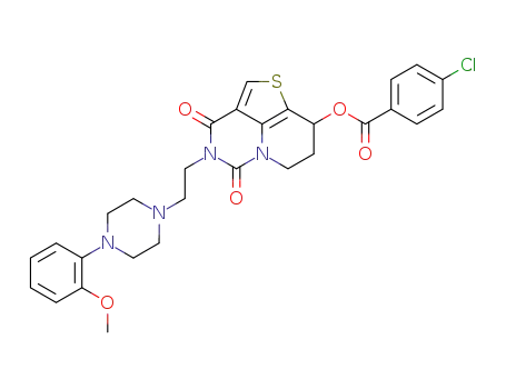 4-Chloro-benzoic acid 4-{2-[4-(2-methoxy-phenyl)-piperazin-1-yl]-ethyl}-3,5-dioxo-4,5,7,8-tetrahydro-3H,6H-1-thia-4,5a-diaza-acenaphthylen-8-yl ester