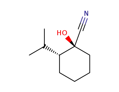 Molecular Structure of 108168-70-3 (Cyclohexanecarbonitrile, 1-hydroxy-2-(1-methylethyl)-, (1R,2S)-rel- (9CI))