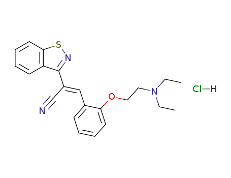 (Z)-2-Benzo[d]isothiazol-3-yl-3-[2-(2-diethylamino-ethoxy)-phenyl]-acrylonitrile; hydrochloride