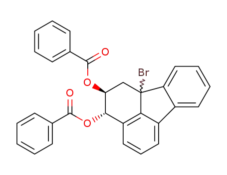 Molecular Structure of 85923-84-8 ((2S,3S,10bS)-10b-bromo-1,2,3,10b-tetrahydrofluoranthene-2,3-diyl dibenzoate)