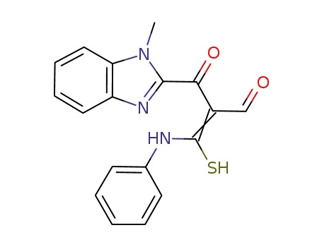3-mercapto-2-(1-methylbenzimidazol-2-oyl)-3-phenylaminopropenal