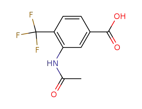 Molecular Structure of 126541-80-8 (3-Acetamino-4-(trifluormethyl)benzoesaeure)