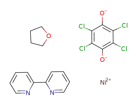 Molecular Structure of 84651-71-8 (Ni<sup>(2+)</sup>*(C<sub>5</sub>H<sub>4</sub>N)2*C<sub>6</sub>Cl<sub>4</sub>O<sub>2</sub><sup>(2-)</sup>*C<sub>4</sub>H<sub>8</sub>O=Ni(C<sub>5</sub>H<sub>4</sub>N)2C<sub>6</sub>Cl<sub>4</sub>O<sub>2</sub>*C<sub>4</sub>H<sub>8</sub>O)
