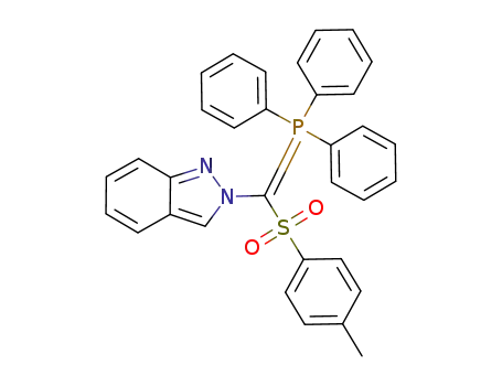 2-[(Toluene-4-sulfonyl)-(triphenyl-λ<sup>5</sup>-phosphanylidene)-methyl]-2H-indazole