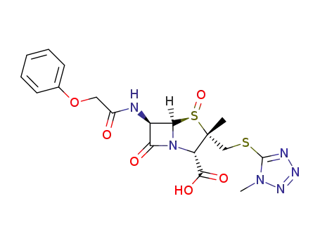 2α-<(1-methyl-1,2,3,4-tetrazol-5-yl)thiomethyl>-2β-methyl-6β-(phenoxyacetamido)-penam-3α-carboxylic acid 1β-oxide