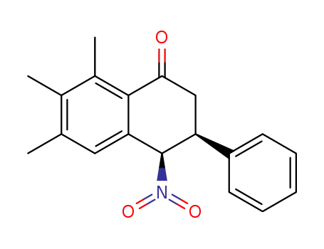 Molecular Structure of 113451-07-3 (1(2H)-Naphthalenone, 3,4-dihydro-6,7,8-trimethyl-4-nitro-3-phenyl-, cis-)