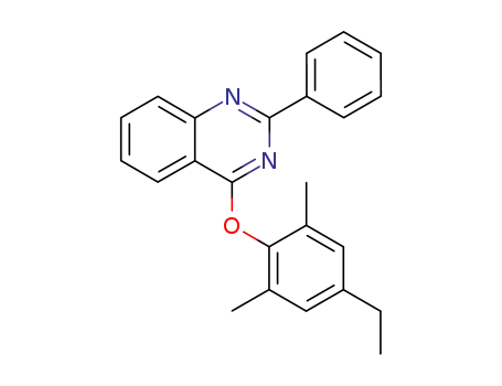 Molecular Structure of 89210-32-2 (Quinazoline, 4-(4-ethyl-2,6-dimethylphenoxy)-2-phenyl-)