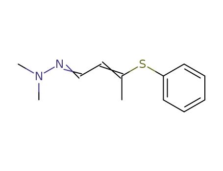 2-Butenal, 3-(phenylthio)-, dimethylhydrazone