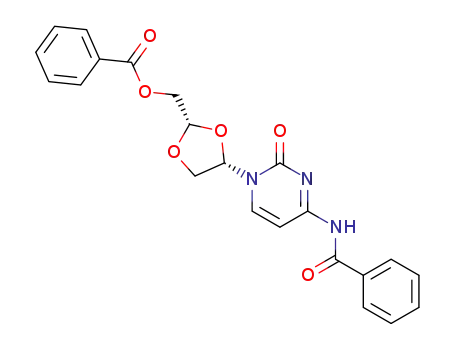 (-)-(2S,4S)-N<sup>4</sup>-benzoyl-1-<2-<(benzoyloxy)methyl>-1,3-dioxolan-4-yl>cytosine