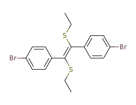 Molecular Structure of 124032-94-6 (trans-1,2-bis(ethylthio)-1,2-bis(4'-bromophenyl)ethylene)