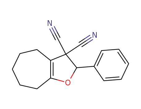 2-Phenyl-3,4,5,6,7,8-hexahydro-2H-cyclohepta<b>furan-3,3-dicarbonitril